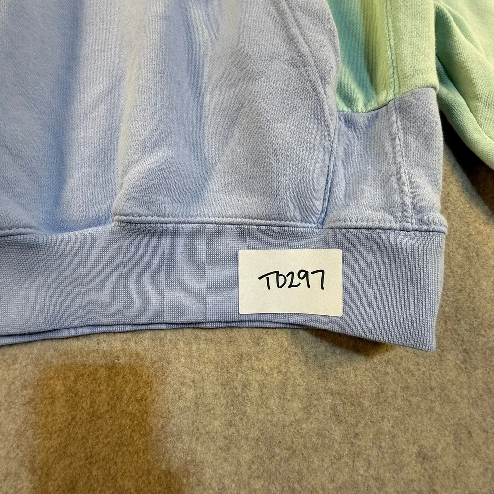 Nike Pastel Colorblock Hoodie Blue Green Wavy Panel‎ Pullover Small